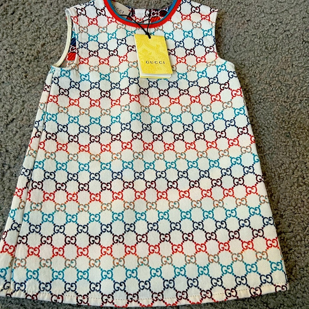 Toddler girl multi colored Gucci dress